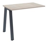 Retour de bureau Ecla manager L 100 x P 60 cm chêne gris piétement métal finition anthracite - - Bruneau