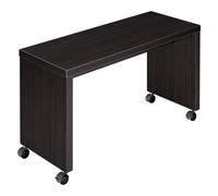 Retour mobile Shiny L 100 x H 60 x P 40 cm plateau noir ébène piètement plein bois - Dessertes mobiles - Bruneau