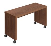 Retour mobile Shiny L 100 x H 60 x P 40 cm plateau noyer piètement plein bois - Dessertes mobiles - Bruneau