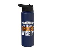 Retournez la table ou le jeu choisissez Wisely Game Night Stainless Steel Insulated Water Bottle