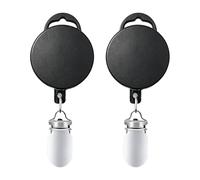 Retractable Badge Reel - Heavy Duty Key Holder Clip, Anti Slip Pull Cord Carabiner Attachment | Extendable ID Cards Holder for Students Nurses Office School Home Outdoor RV Bathroom Access