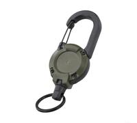 Retractable Badge Reel with Steel Wire Rope Carabiner Clip(Green) | Steel wire rope, auto-retract mechanism, secure badge pour access, daily use, office essential