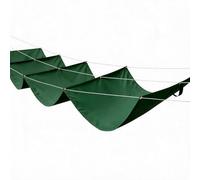 Rétractable Vague Toile d'ombrage 125 x 150 cm Protection UV, Anti-Déchirure, Coupe-Vent, Imperméable Filet Ombrages avec Cordes pour Jardin, Terrasse, Vert Foncé