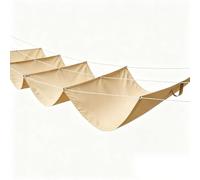 Rétractable Vague Toile d'ombrage 225 x 900 cm Protection UV, Anti-Déchirure, Coupe-Vent, Imperméable Filet Ombrages avec Cordes pour Jardin, Terrasse, Couleur Crème