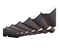 Rétractable Vague Voile D'ombrage，Kit Voile d'Ombre Rétractable Ondulée，HDPE Toit Couverture D'ombre，Résistant UV & Intempéries,Kit Complet pour Terrasse,Patio,Jardin(W0.8*L14m/W2.62*L45.93ft)