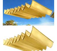 Rétractable Vague Voile Ombrage 65x280cm Protection UV 98%, Indéchirable Ombrage Retractable Vague Tailles Personnalisables pour Jardins Terrasse Pergola, Sand Yellow