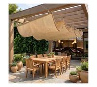 Rétractable Vague Voile Ombrage ，Toile D'ombrage Filet D'ombrage Bâche Ombrage Protection UV Solaire，Installation Facile，pour Jardins Balcons Terrasse Pergola(W1.8*L20m/W5.90*L65.62ft)