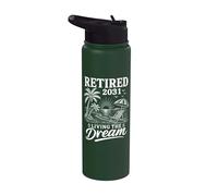 Retraité 2031 Vivre la retraite de vos rêves à la plage Stainless Steel Insulated Water Bottle