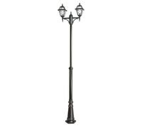 Retro 285 cm 2xE27 noir IP43 SU-MA Lanterne de jardin en verre teinté OGMWN 2 N