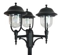Retro 295 cm 3xE27 lanterne de parc noire IP43 SU-MA Prince OGMWN 3 O