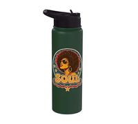 Retro 70s Soul Funk Afro Queen Disco Vintage Stainless Steel Insulated Water Bottle