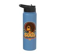 Retro 70s Soul Funk Afro Queen Disco Vintage Stainless Steel Insulated Water Bottle