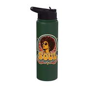 Retro 70s Soul Funk Afro Queen Disco Vintage Stainless Steel Insulated Water Bottle
