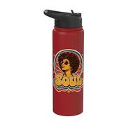Retro 70s Soul Funk Afro Queen Disco Vintage Stainless Steel Insulated Water Bottle
