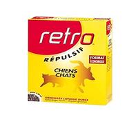 Retro Acto Répulsif Granulés Longue durée Chiens et Chats Format économique 110 m2-1 KG, Rouge,Jaune