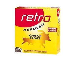 Retro Acto Répulsif Granulés Longue durée Chiens et Chats Format économique 110 m2-1 KG, Rouge,Jaune