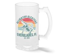 Retro Alligator Alcatraz Florida Tasse en verre Pint Givré Transparent Nouveauté Pour Bière