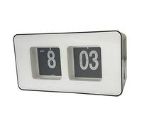 Retro Auto Flip Clock Simple Desk Down Page Horloges Décoration de La Maison, Blanc