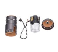 Rétro Douille de Lampe avec Fermeture à Glissière en Aluminium E27 | Noir, Montage Facile et Démontage Pratique, pour Cage Lumineuse et Luminaire