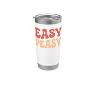 Retro Easy Peasy Seventies Typographie Cadeau Gobelet isotherme en acier inoxydable double paroi