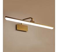 Rétro éclairage Avant de Miroir de Salle de Bains, lumières de Miroir en Bronze à LED avec 180 ° Rotatif; Tête de Lampe, Blanc Chaud 3000K, lumières d'armoire à Miroir en métal Vintage pour restauran