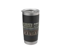 Rétro Garden City, Kansas Gobelet isotherme en acier inoxydable double paroi