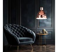 Plafonnier suspendu luminaire salle à manger rétro aspect martelé clair rose-doré V-TAC 3711