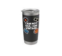 Retro Nostalgia I Am Not Old I Am Vintage Gobelet isotherme en acier inoxydable double paroi