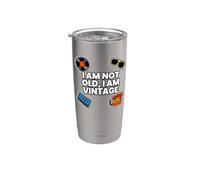 Retro Nostalgia I Am Not Old I Am Vintage Gobelet isotherme en acier inoxydable double paroi