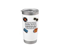 Retro Nostalgia I Am Not Old I Am Vintage Gobelet isotherme en acier inoxydable double paroi