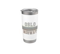 Retro Oslo Norvège Gobelet isotherme en acier inoxydable double paroi