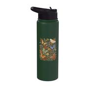 Rétro Papillon Bleu Lovers Nature Fairycore Hommes Femmes Enfant Stainless Steel Insulated Water Bottle