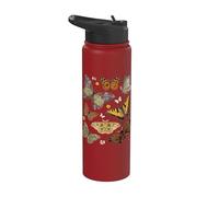 Rétro Papillon Bleu Lovers Nature Fairycore Hommes Femmes Enfant Stainless Steel Insulated Water Bottle