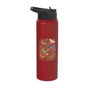 Rétro Papillon Bleu Lovers Nature Fairycore Hommes Femmes Enfant Stainless Steel Insulated Water Bottle