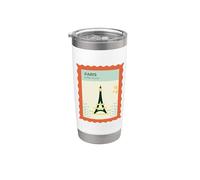 Rétro Paris Voyage Tour Eiffel Étudier à l'étranger Style français Gobelet isotherme en acier inoxydable double paroi