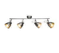 RETRO plafonnier spot salon salle à manger faisceau lumineux rail pivotant argent-gris Globo 54651-4