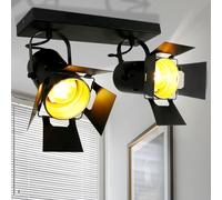 RETRO plafonnier spot salon studio lampe noir-or mobile 7997ZW