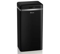 SWAN SWKA4500BNEU Poubelle rétro avec capteur d'ouverture automatique, métal, 45 L, design vintage noir