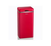 SWAN SWKA4500RNEU Poubelle rétro avec capteur d'ouverture automatique, métal, 45 L, design vintage rouge