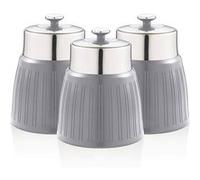 Retro Set 3 Boîtes de Rangement Cuisine 1,2L Hermétiques pour Pâtes Riz, Vintage SWKA1024GR