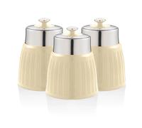 Retro Set 3 Boîtes de Rangement Cuisine 1,2L Hermétiques pour Pâtes Riz, Vintage SWKA1024CN