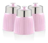 Retro Set 3 Boîtes de Rangement Cuisine 1,2L Hermétiques pour Pâtes Riz, Vintage SWKA1024PN
