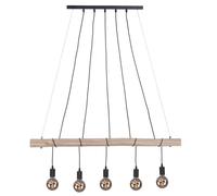 Rétro Suspension Plafonnier Bois Poutre Vintage FILAMENT Suspension Lampe en kit in mpoules LED