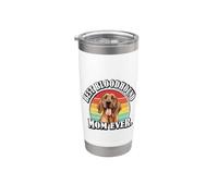 Retro Vintage Womens Girls Kids Best Bloodhound Mom Ever Gobelet isotherme en acier inoxydable double paroi