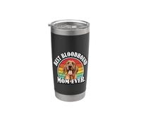 Retro Vintage Womens Girls Kids Best Bloodhound Mom Ever Gobelet isotherme en acier inoxydable double paroi