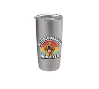 Retro Vintage Womens Girls Kids Best Bloodhound Mom Ever Gobelet isotherme en acier inoxydable double paroi