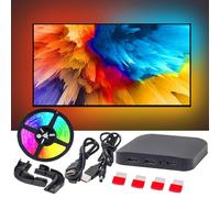 Rétroéclairage Led pour TV ambiante intelligente, boîtier de synchronisation de périphérique HDMI 4K 1.4 2.0 et Kit de bande lumineuse RGBIC WS2812B 5050 pour PC 24 à 65 pouces PS4 XBOX HDMI2.0 40-50i
