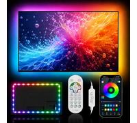 Rétroéclairage LED pour TV avec télécommande, 4m USB, bande lumineuse LED pour TV de 43 à 75 pouces, rétroéclairage RGB arc-en-ciel, synchronisation de la musique, contrôle par application Bluetooth