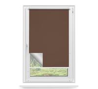 Rettika Store occultant sans perçage pour fenêtre - Largeur 40 cm Hauteur 150 cm - Marron - Montage Klemmfix Store intérieur Enrouleur