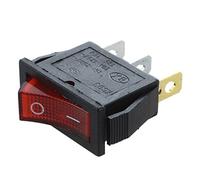 RETYLY Interrupteur a bascule ON OFF Lumineux Bipolaire 28x10mm 250V 15A ROUGE 3 Bornes